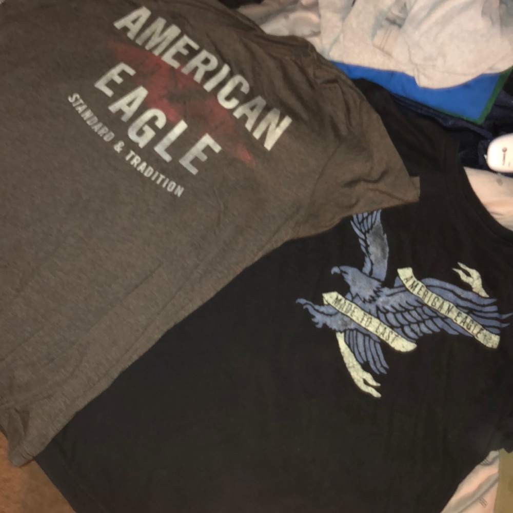 Two American eagle shirts